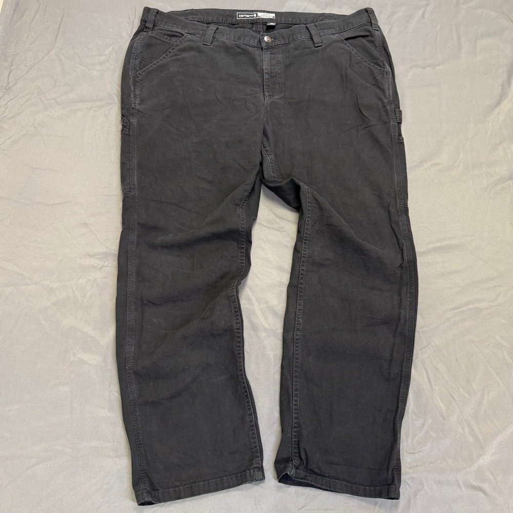 Carhartt BN2080-W Black Rugged Flex Loose Fit Canvas Work Pants Womens 20W Reg